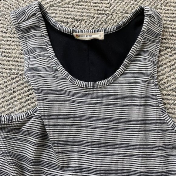 Marine Layer Lexi Rib Daytime black & white dress - Picture 4 of 5